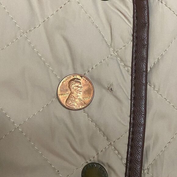 Lauren Ralph Lauren Jacket Women’s XS Tan Quilted Equestrian Collar Logo *READ* - Picture 4 of 16